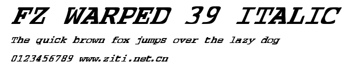 FZ WARPED 39 ITALIC.ttf字體轉換器圖片