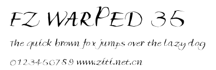 FZ WARPED 35.ttf字體轉換器圖片