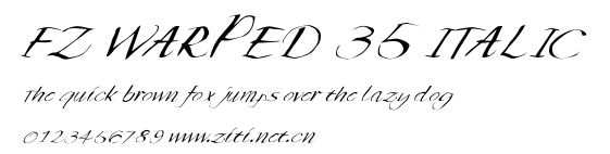 FZ WARPED 35 ITALIC.ttf字體轉換器圖片