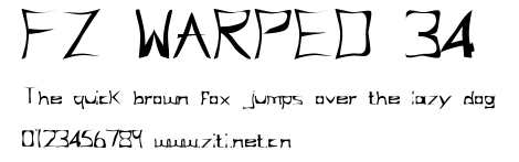 FZ WARPED 34.ttf字體轉換器圖片