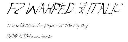 FZ WARPED 31 ITALIC.ttf字體轉換器圖片