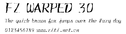 FZ WARPED 30.ttf字體轉換器圖片