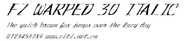 FZ WARPED 30 ITALIC.ttf字體轉換器圖片