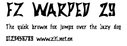 FZ WARPED 29.ttf字體轉換器圖片