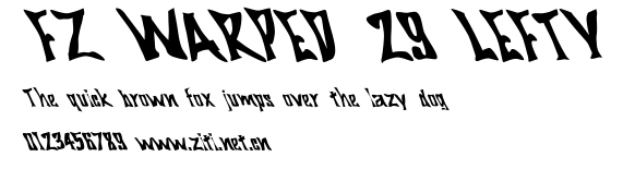 FZ WARPED 29 LEFTY.ttf字體轉換器圖片