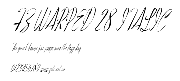 FZ WARPED 28 ITALIC.ttf字體轉換器圖片