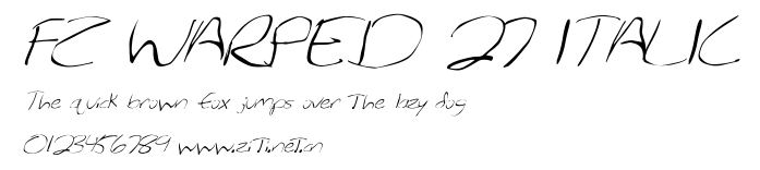 FZ WARPED 27 ITALIC.ttf字體轉換器圖片