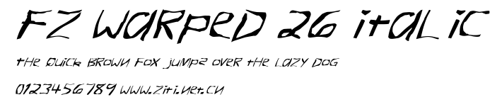 FZ WARPED 26 ITALIC.ttf字體轉換器圖片
