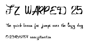 FZ WARPED 25.ttf字體轉換器圖片