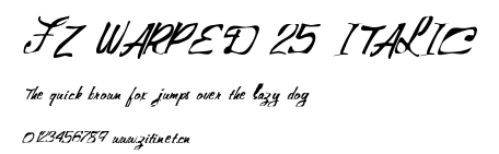 FZ WARPED 25 ITALIC.ttf字體轉換器圖片