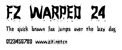 FZ WARPED 24.ttf字體轉換器圖片