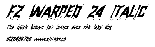 FZ WARPED 24 ITALIC.ttf字體轉換器圖片