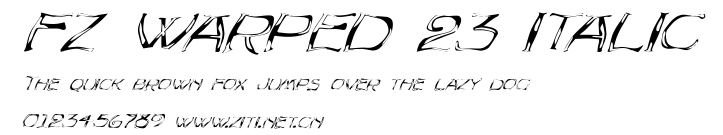 FZ WARPED 23 ITALIC.ttf字體轉換器圖片