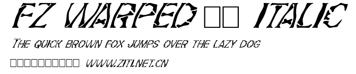 FZ WARPED 21 ITALIC.ttf字體轉換器圖片