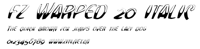 FZ WARPED 20 ITALIC.ttf字體轉換器圖片