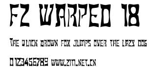 FZ WARPED 18.ttf字體轉換器圖片