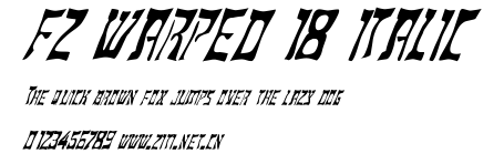 FZ WARPED 18 ITALIC.ttf字體轉換器圖片