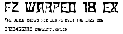 FZ WARPED 18 EX.ttf字體轉換器圖片