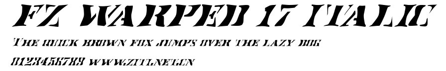 FZ WARPED 17 ITALIC.ttf字體轉換器圖片