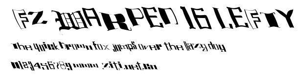 FZ WARPED 16 LEFTY.ttf字體轉換器圖片
