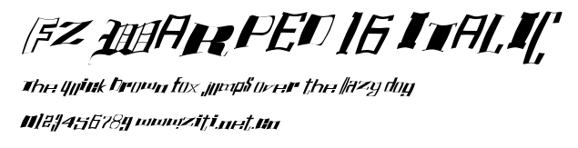 FZ WARPED 16 ITALIC.ttf字體轉換器圖片