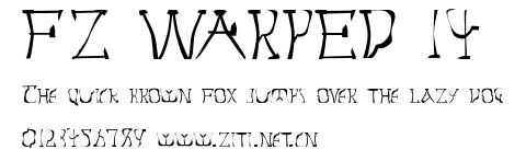 FZ WARPED 14.ttf字體轉換器圖片