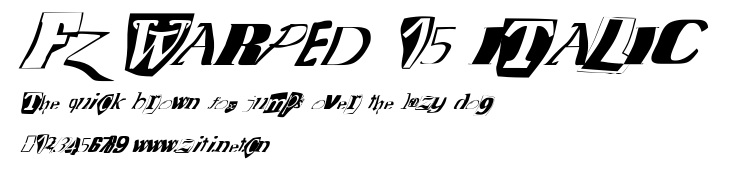 FZ WARPED 15 ITALIC.ttf字體轉換器圖片