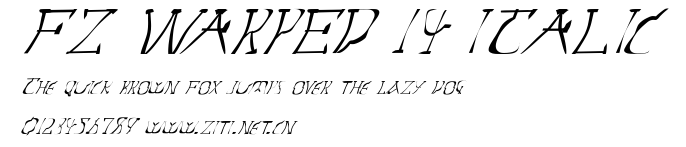 FZ WARPED 14 ITALIC.ttf字體轉換器圖片