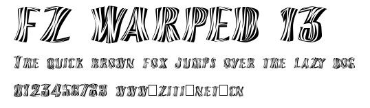FZ WARPED 13.ttf字體轉換器圖片