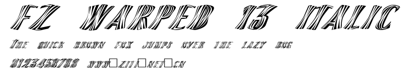 FZ WARPED 13 ITALIC.ttf字體轉換器圖片