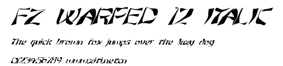 FZ WARPED 12 ITALIC.ttf字體轉換器圖片