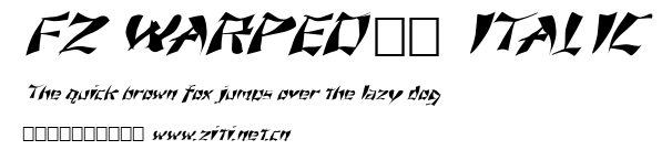FZ WARPED 11 ITALIC.ttf字體轉換器圖片