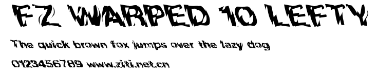 FZ WARPED 10 LEFTY.ttf字體轉換器圖片