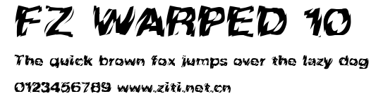 FZ WARPED 10.ttf字體轉換器圖片
