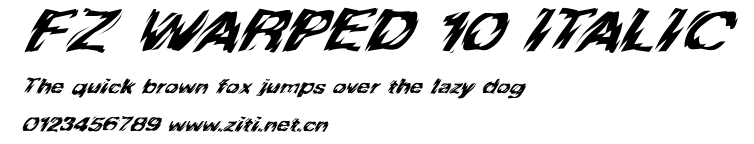 FZ WARPED 10 ITALIC.ttf字體轉換器圖片
