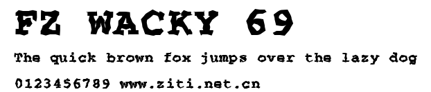 FZ WACKY 69.ttf字體轉換器圖片