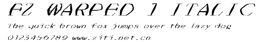 FZ WARPED 1 ITALIC.ttf字體轉換器圖片