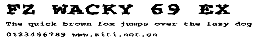 FZ WACKY 69 EX.ttf字體轉換器圖片
