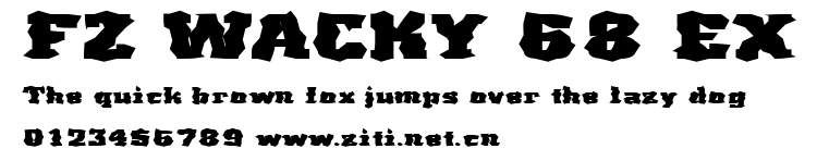 FZ WACKY 68 EX.ttf字體轉換器圖片