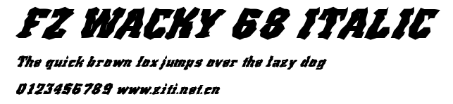 FZ WACKY 68 ITALIC.ttf字體轉換器圖片