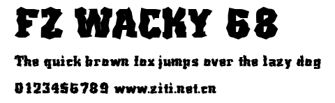 FZ WACKY 68.ttf字體轉換器圖片