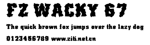 FZ WACKY 67.ttf字體轉換器圖片