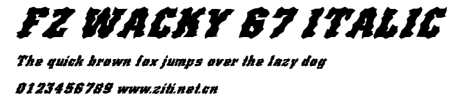 FZ WACKY 67 ITALIC.ttf字體轉換器圖片
