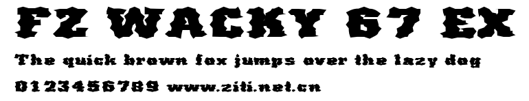 FZ WACKY 67 EX.ttf字體轉換器圖片
