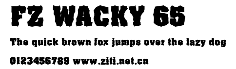 FZ WACKY 65.ttf字體轉換器圖片