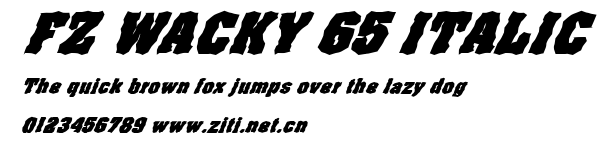 FZ WACKY 65 ITALIC.ttf字體轉換器圖片