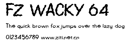 FZ WACKY 64.ttf字體轉換器圖片