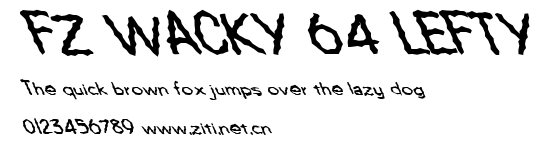FZ WACKY 64 LEFTY.ttf字體轉換器圖片