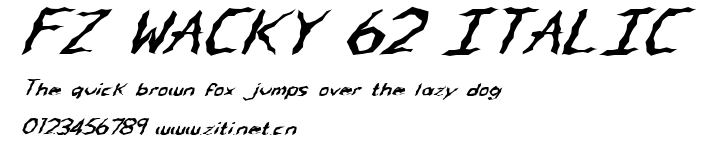 FZ WACKY 62 ITALIC.ttf字體轉換器圖片