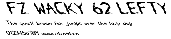 FZ WACKY 62 LEFTY.ttf字體轉換器圖片